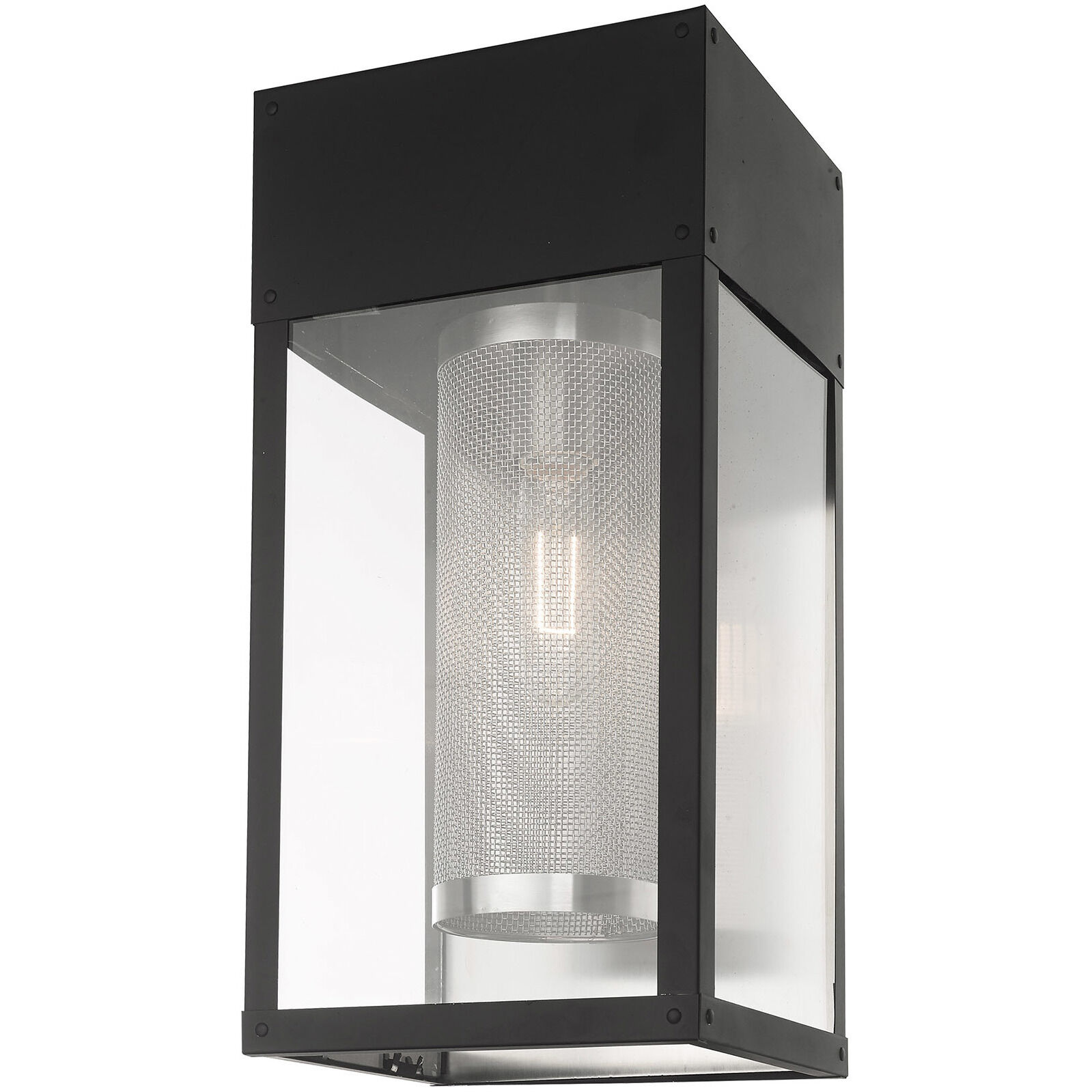 Franklin 1 Light 16 inch Black Outdoor Wall Lantern