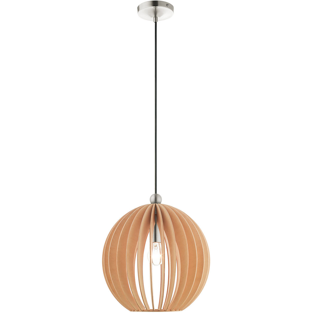 Pendants 1 Light 13 inch Brushed Nickel Pendant Ceiling Light