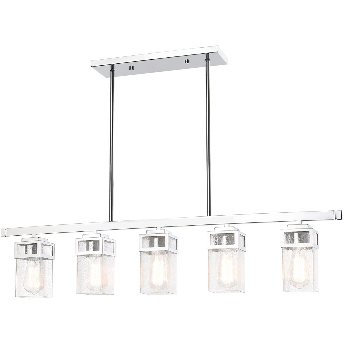 Harding 5 Light 42 inch Polished Chrome Linear Chandelier Ceiling Light