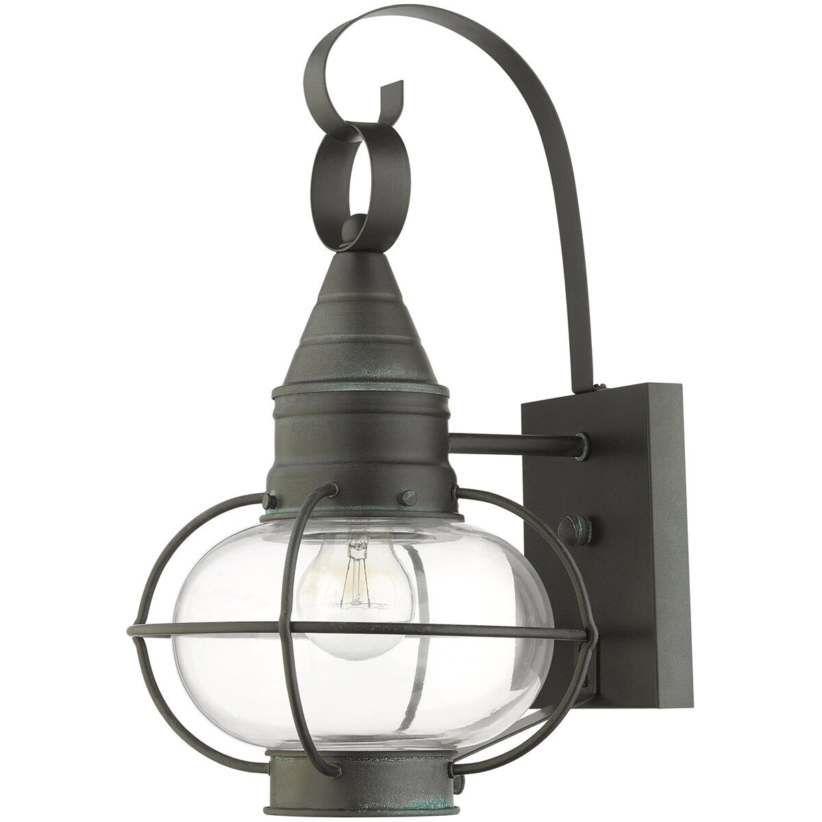 Newburyport 1 Light 14.75 inch Charcoal Outdoor Wall Lantern