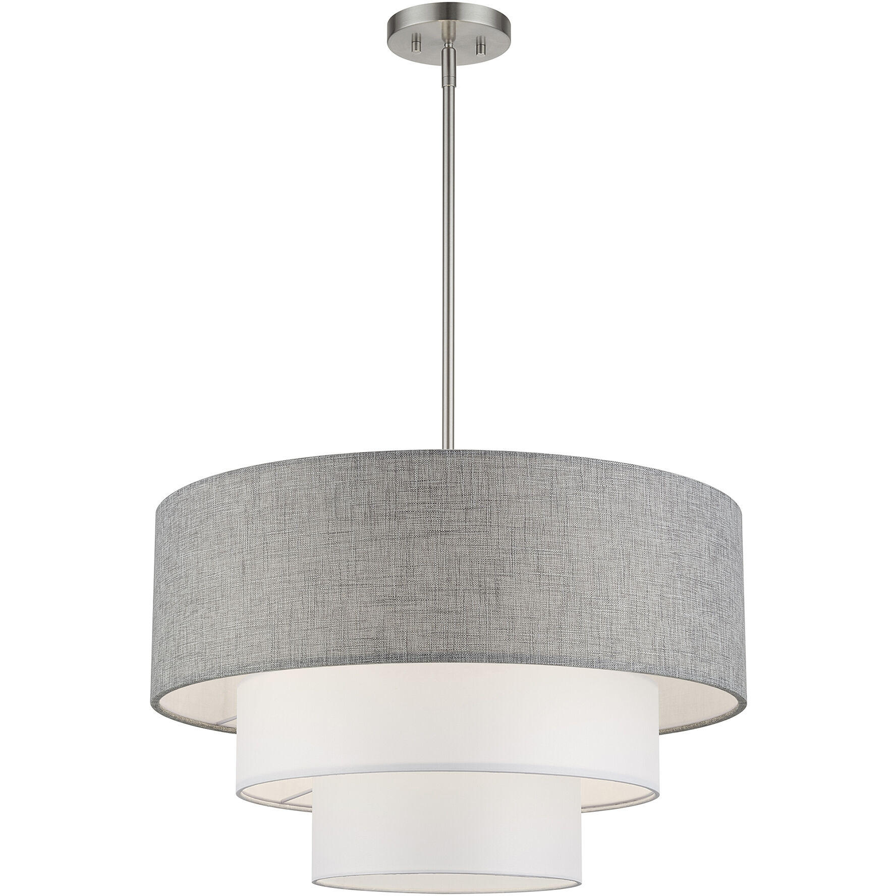 Brookmeade 4 Light 23 inch Brushed Nickel Pendant Chandelier Ceiling Light