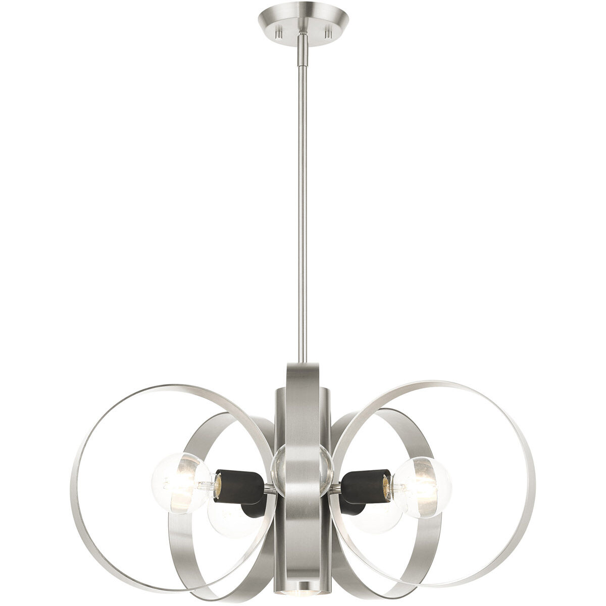Modesto 6 Light 24 inch Brushed Nickel Chandelier Ceiling Light