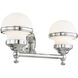 Oldwick 2 Light 15 inch Polished Chrome Bath Vanity Wall Light