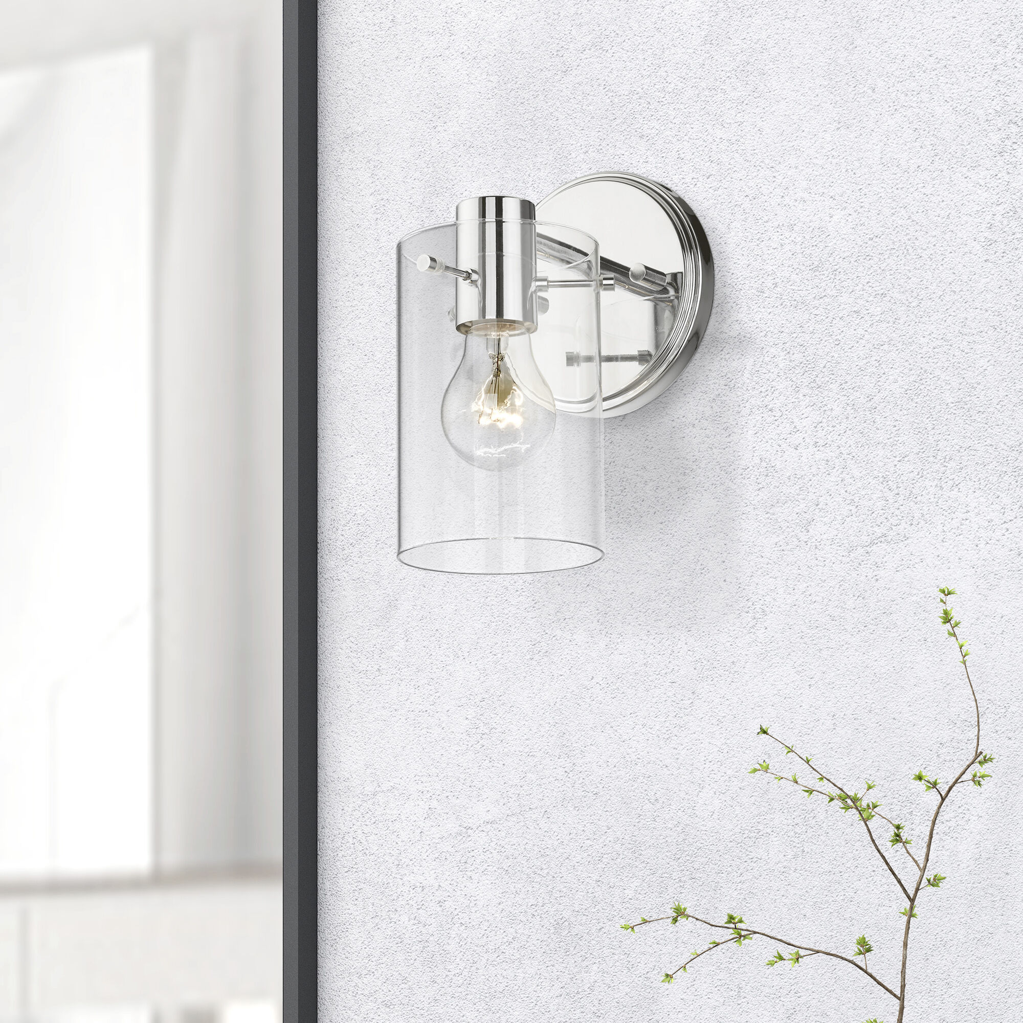 Munich 1 Light 5 inch Polished Chrome Single Sconce Wall Light, Single