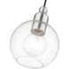 Downtown 1 Light 6.5 inch Brushed Nickel Mini Pendant Ceiling Light, Sphere