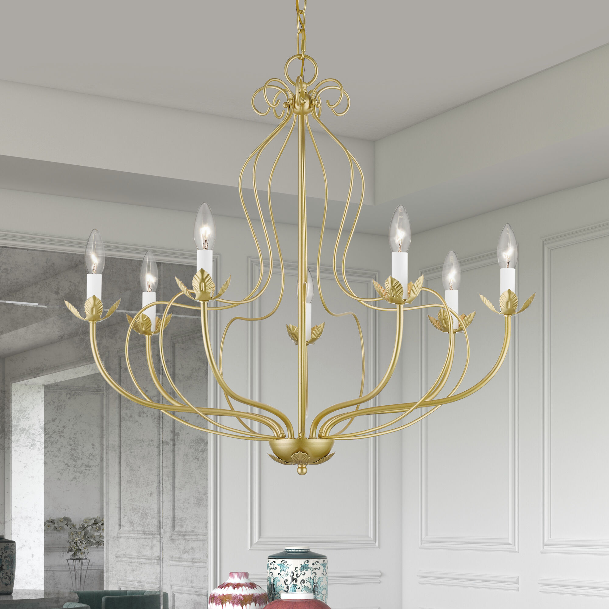 Katarina 7 Light 28 inch Soft Gold Chandelier Ceiling Light