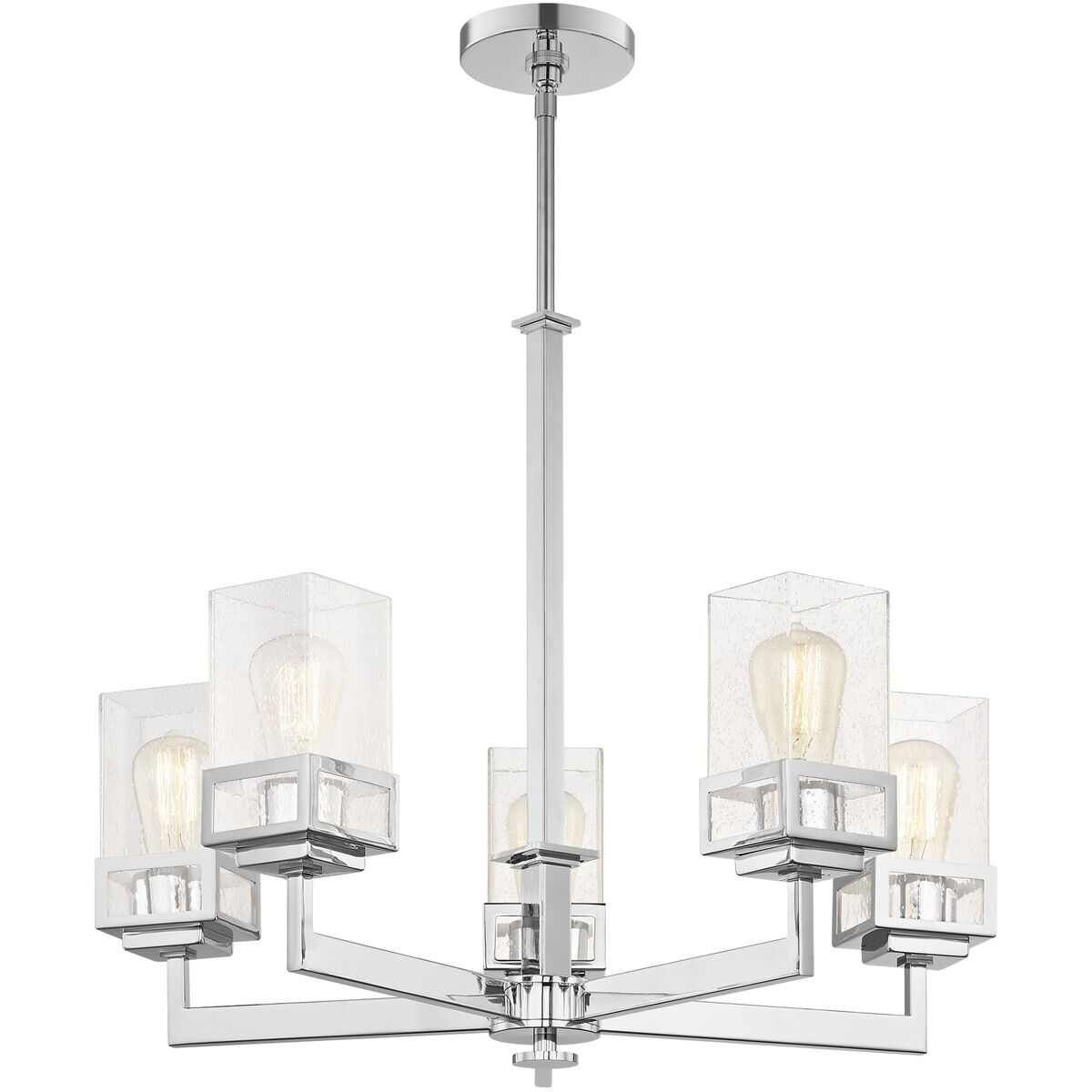 Harding 5 Light 25 inch Polished Chrome Chandelier Ceiling Light
