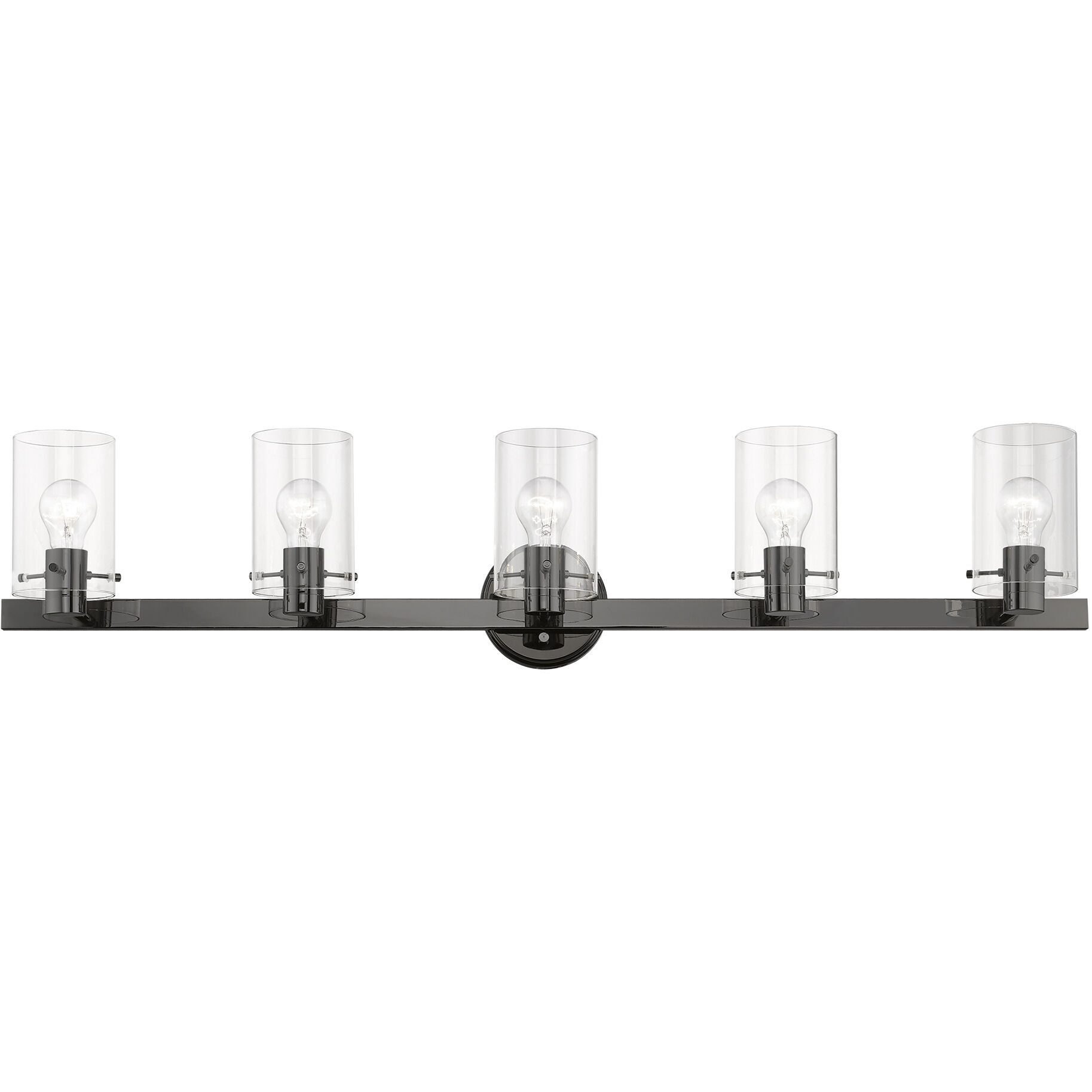 Munich 5 Light 42 inch Black Chrome Vanity Sconce Wall Light