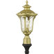Oxford 1 Light 19 inch Soft Gold Outdoor Post Top Lantern, Medium