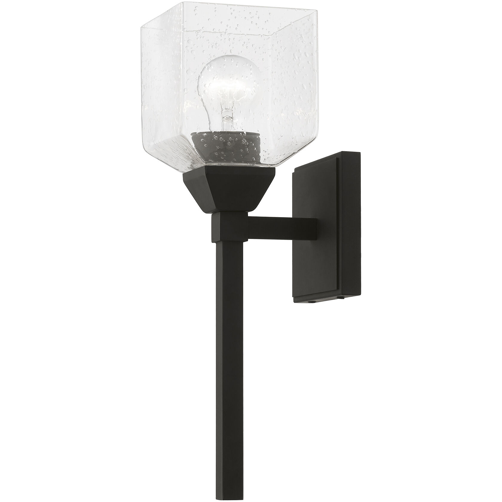 Aragon 1 Light 5 inch Black Vanity Sconce Wall Light