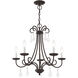 Daphne 5 Light 25 inch English Bronze Chandelier Ceiling Light
