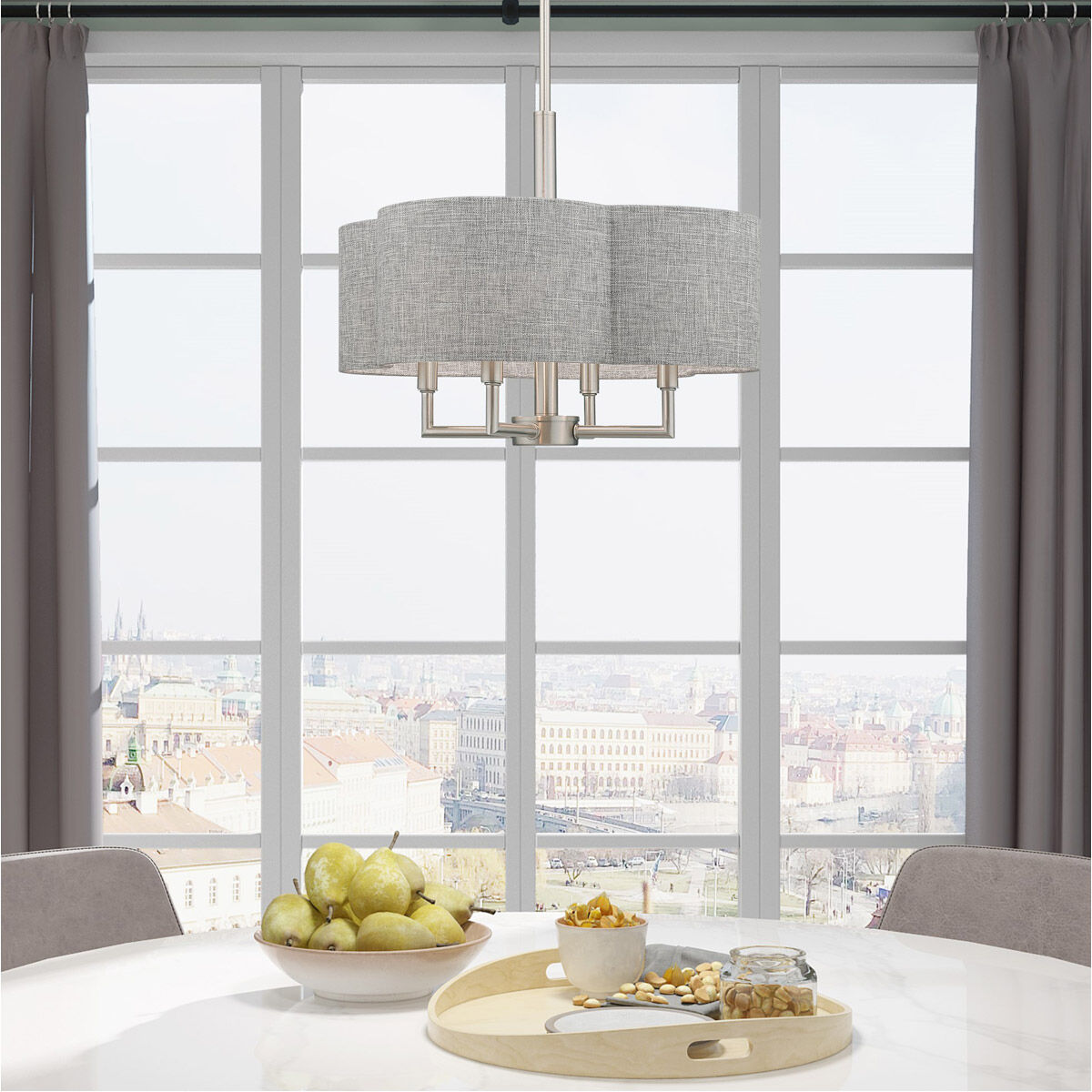 Kalmar 4 Light 18 inch Brushed Nickel Pendant Chandelier Ceiling Light