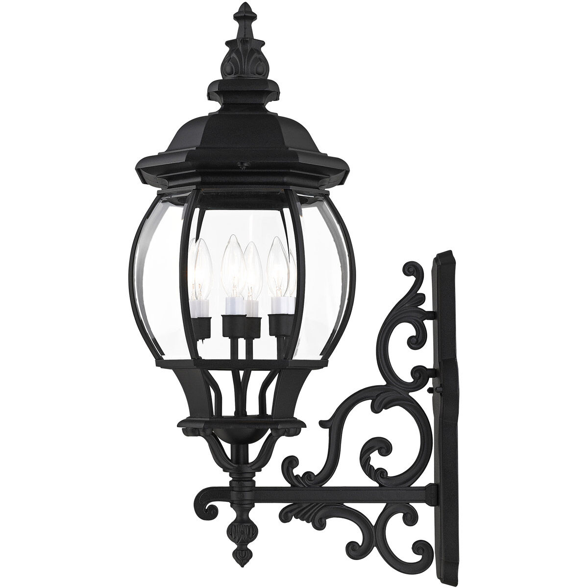 Frontenac 4 Light 29 inch Textured Black Outdoor  Wall Lantern