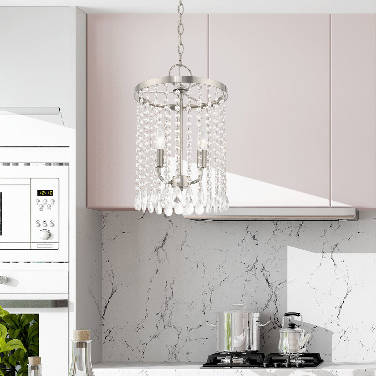 Elizabeth 2 Light 11 inch Brushed Nickel Mini Pendant Ceiling Light