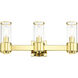 Quincy 3 Light 22.5 inch Polished Brass Vanity Wall Sconce Wall Light