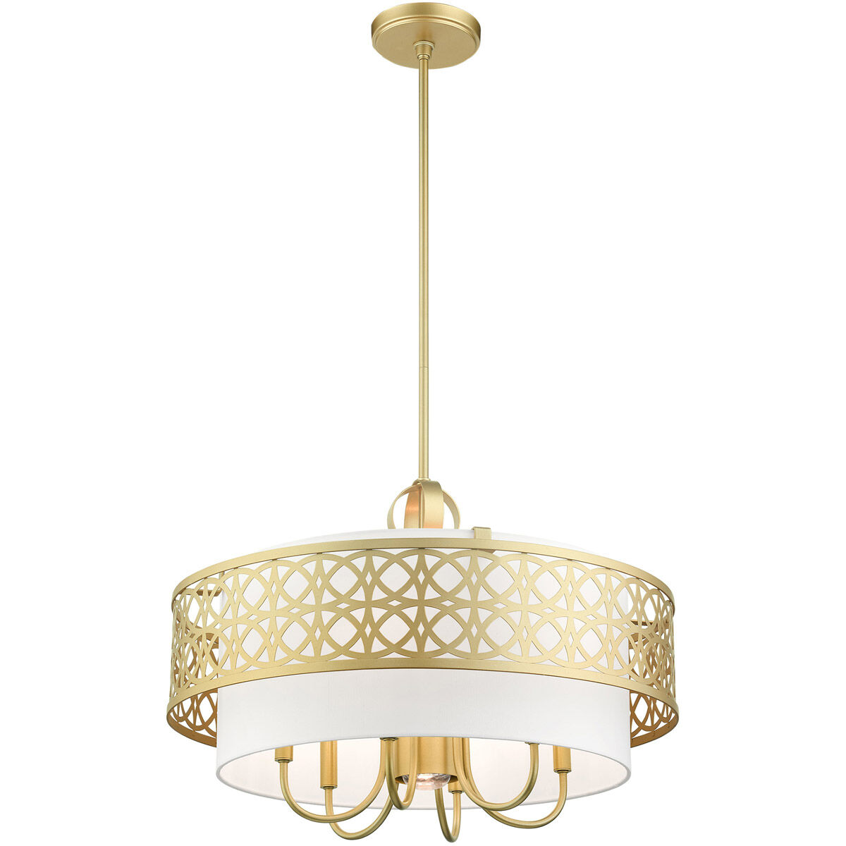 Calinda 7 Light 25 inch Soft Gold Pendant Chandelier Ceiling Light