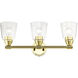 Catania 3 Light 23 inch Polished Brass Vanity Sconce Wall Light
