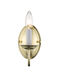 Home Basics 1 Light 4 inch Polished Brass Wall Sconce Wall Light