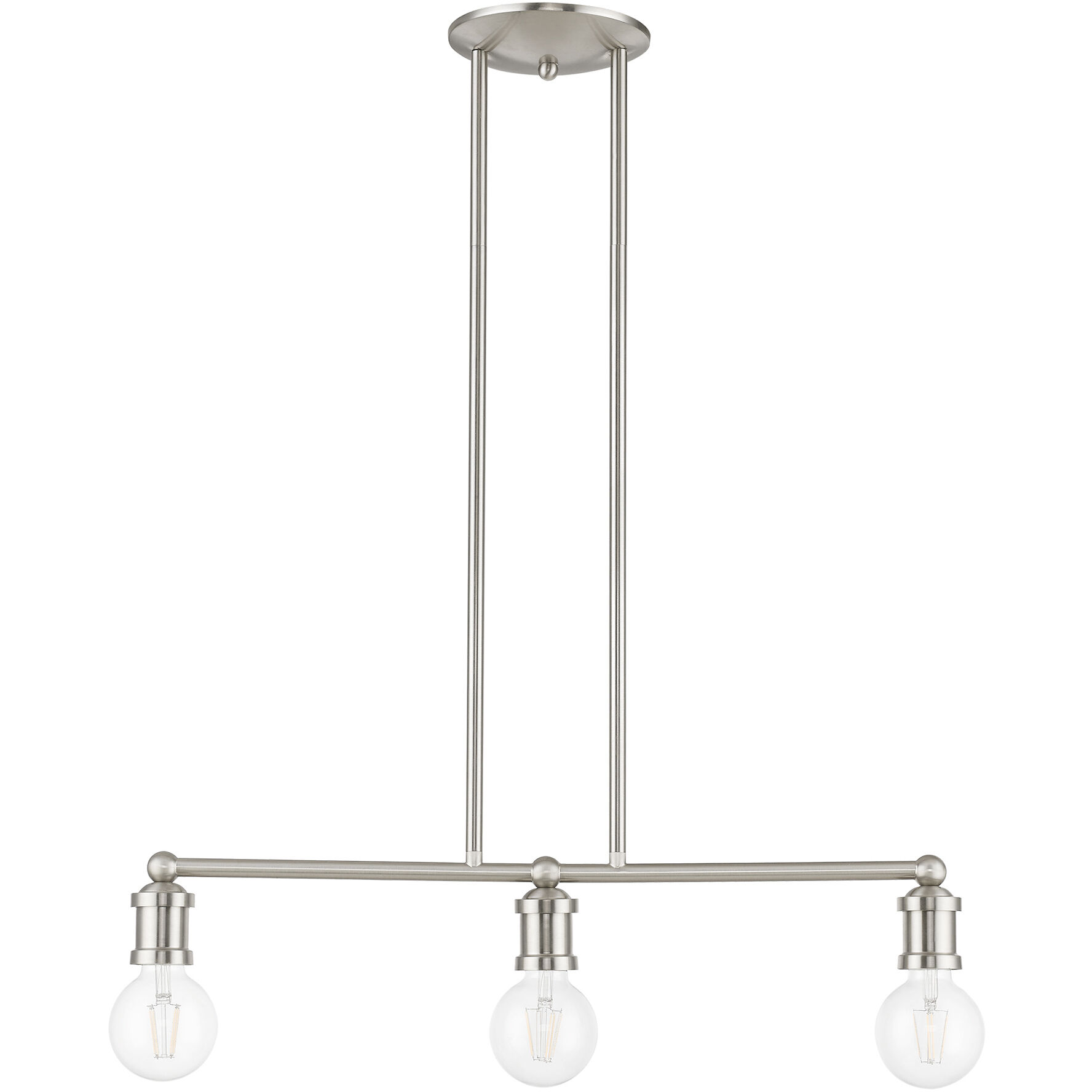 Lansdale 3 Light 24 inch Brushed Nickel Linear Chandelier Ceiling Light
