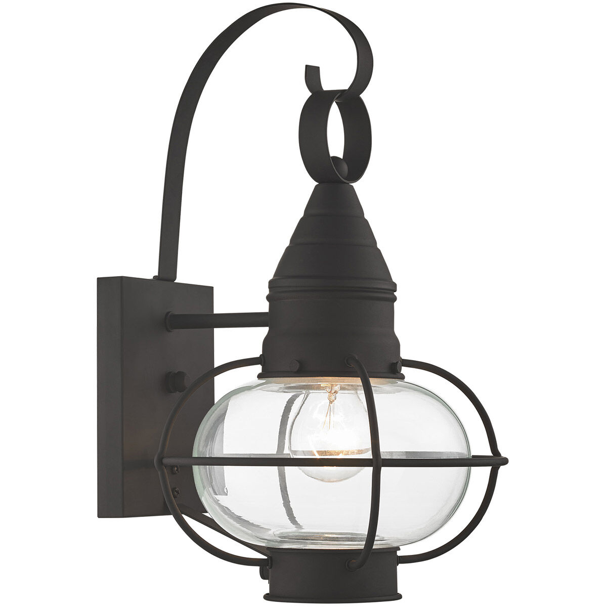 Newburyport 1 Light 14.75 inch Black Outdoor Wall Lantern