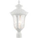 Oxford 3 Light 22 inch Textured White Outdoor Post Top Lantern