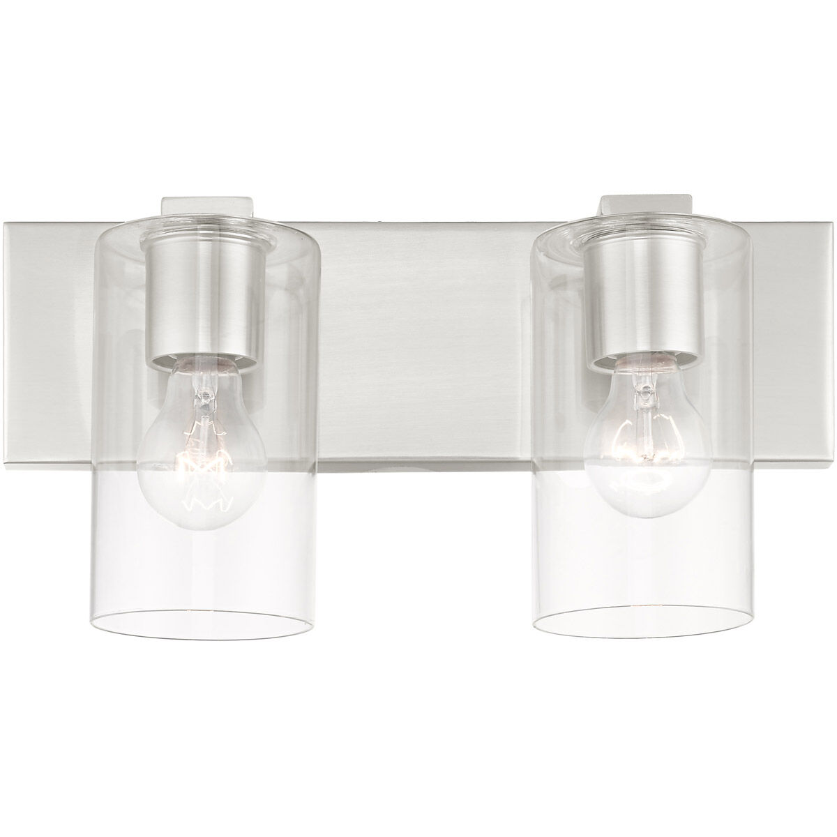 Zurich 2 Light 15 inch Brushed Nickel Vanity Sconce Wall Light