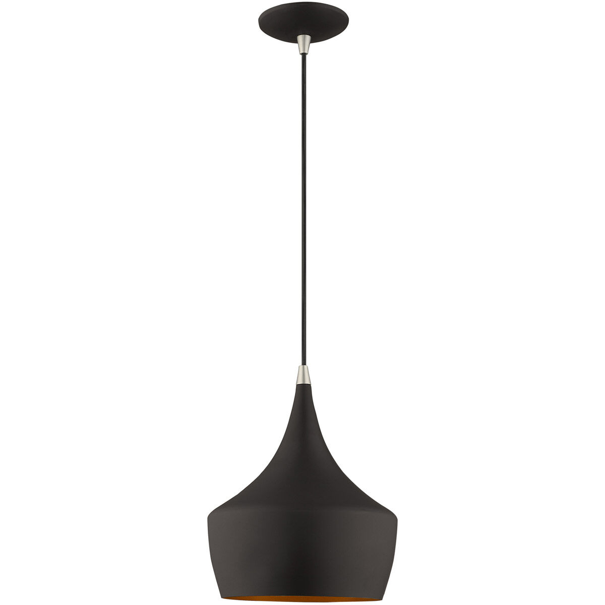 Allison 1 Light 9.5 inch Black Mini Pendant Ceiling Light