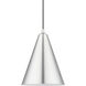 Dulce 1 Light 10 inch Brushed Aluminum with Polished Chrome Accents Pendant Ceiling Light