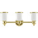 Middlebush 3 Light 23.5 inch Polished Brass Bath Vanity Wall Light