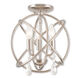 Aria 3 Light 12 inch Polished Nickel Convertible Mini Chandelier/Ceiling Mount Ceiling Light
