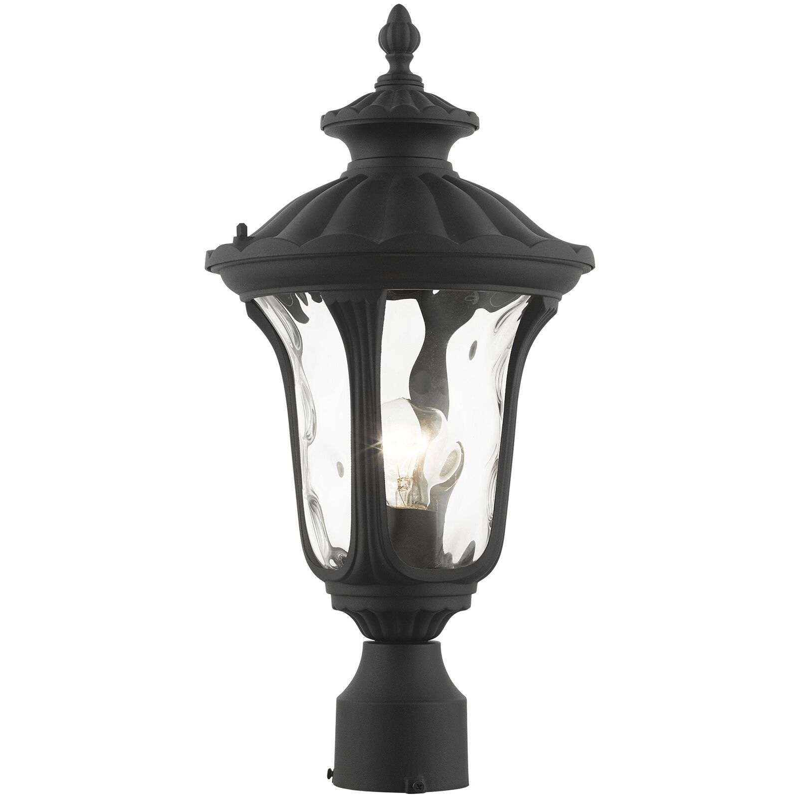 Oxford 1 Light 19 inch Textured Black Outdoor Post Top Lantern