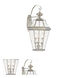 Georgetown 3 Light 24 inch Brushed Nickel Large Outdoor Wall Lantern
