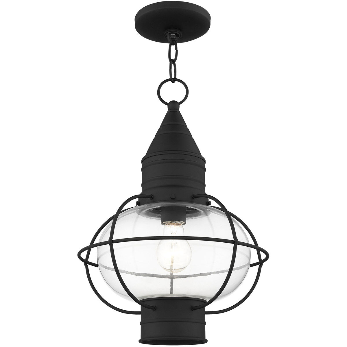 Newburyport 1 Light 12 inch Black Outdoor Pendant Lantern