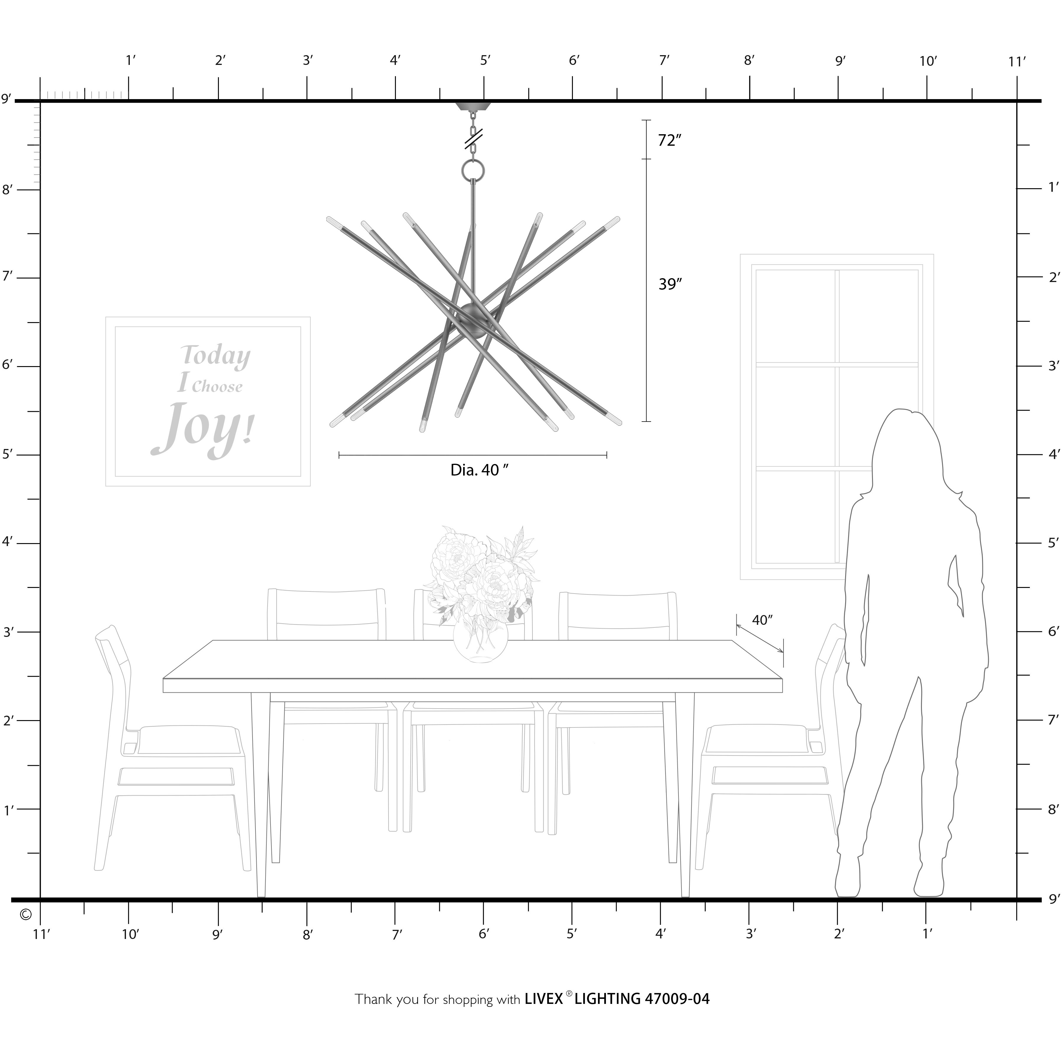 Soho 14 Light 40 inch Black Foyer Chandelier Ceiling Light