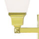 Mission 2 Light 15 inch Polished Brass Bath Vanity Wall Light