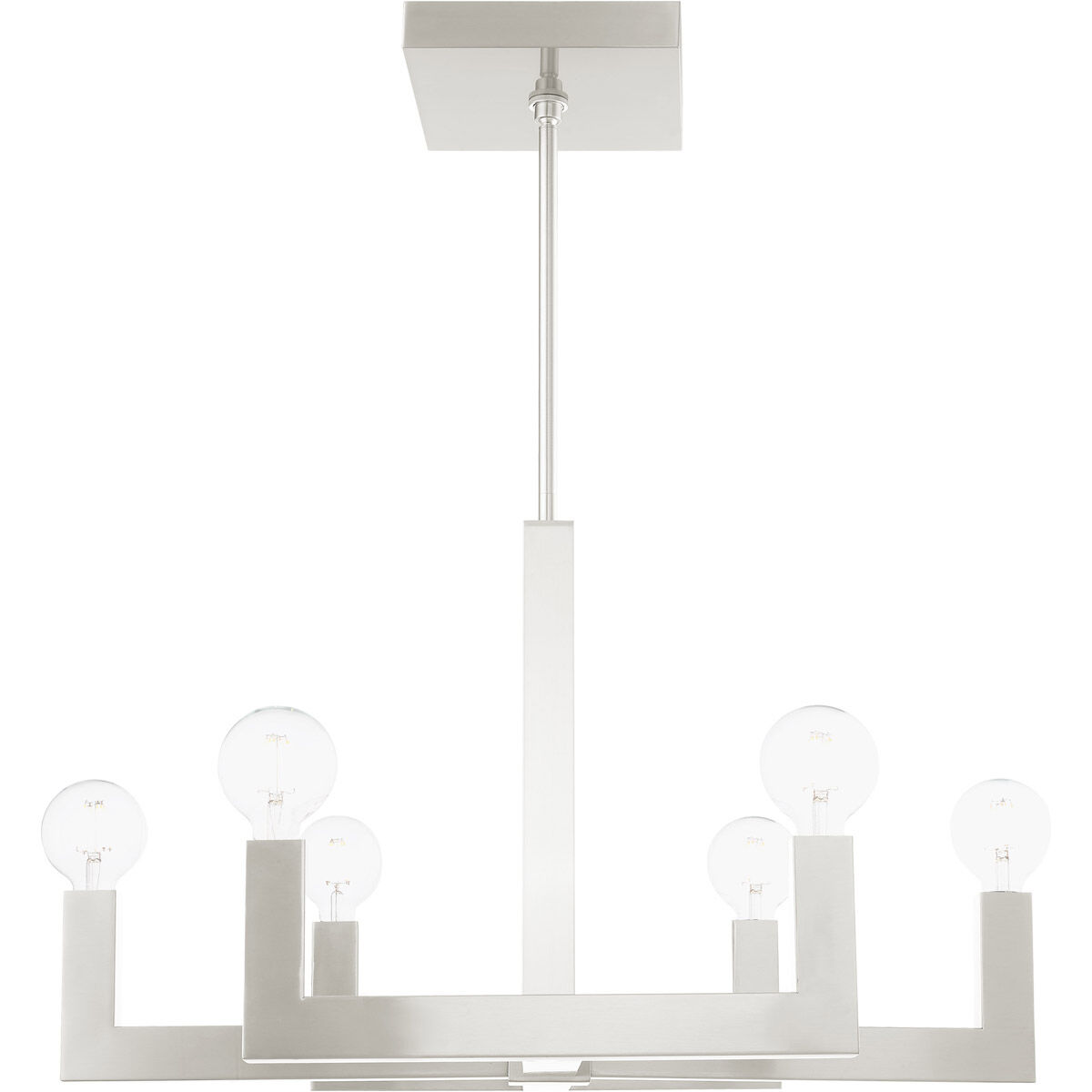 Solna 6 Light 24 inch Brushed Nickel Chandelier Ceiling Light