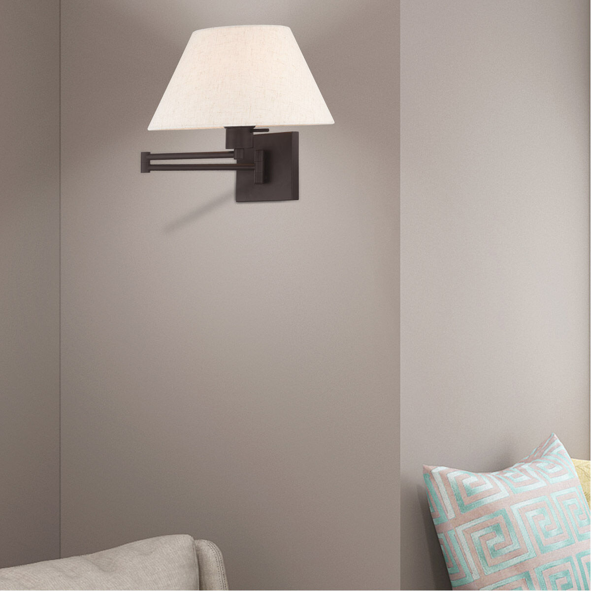 Allison 25 inch 100.00 watt Bronze Swing Arm Wall Lamp Wall Light