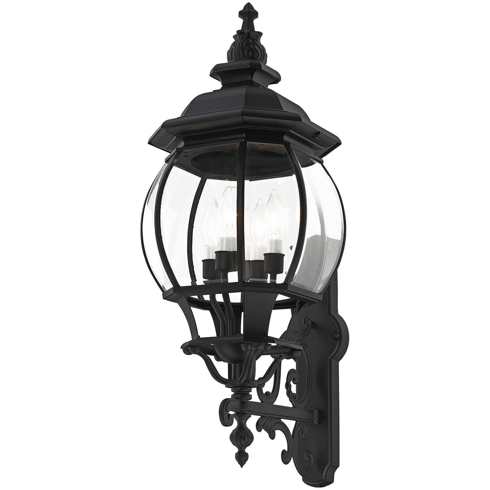 Frontenac 4 Light 29 inch Textured Black Outdoor  Wall Lantern