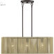 Goldiemesh 3 Light 30 inch English Bronze Linear Chandelier Ceiling Light, Medium