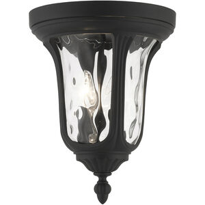 Oxford 2 Light 11 inch Textured Black Outdoor Ceiling Mount
