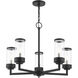 Hillcrest 5 Light 26 inch Textured Black Outdoor Chandelier