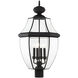 Monterey 4 Light 29 inch Black Outdoor Post Top Lantern
