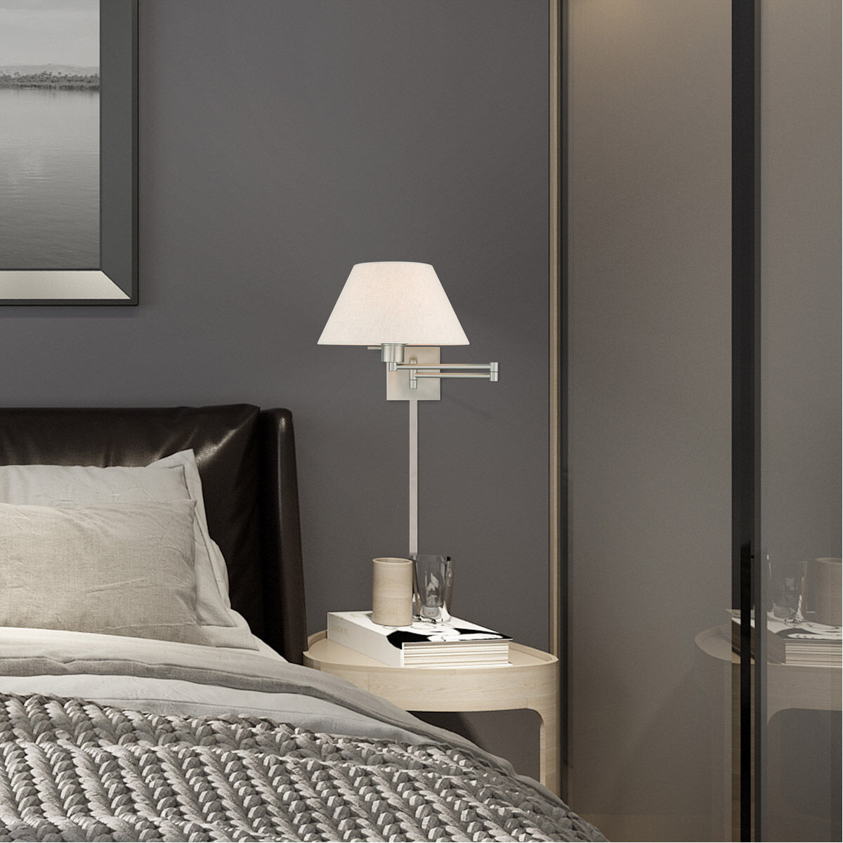 Allison 25 inch 100.00 watt Brushed Nickel Swing Arm Wall Lamp Wall Light