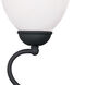 Brookside 3 Light 22.75 inch Black Bath Vanity Wall Light