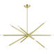 Soho Linear Chandelier Ceiling Light in Satin Brass