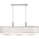 Arabesque 9 Light 40 inch Brushed Nickel Linear Chandelier Ceiling Light