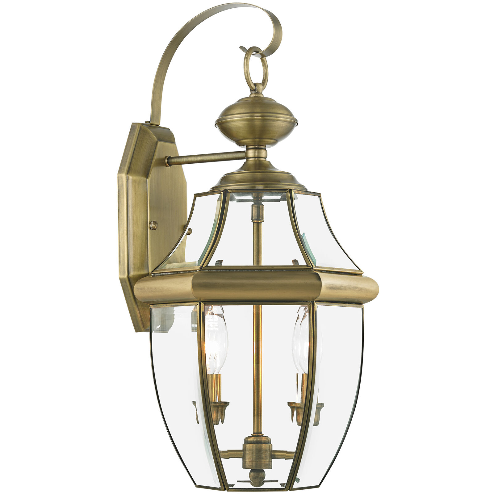 Monterey 2 Light 20 inch Antique Brass Outdoor Wall Lantern
