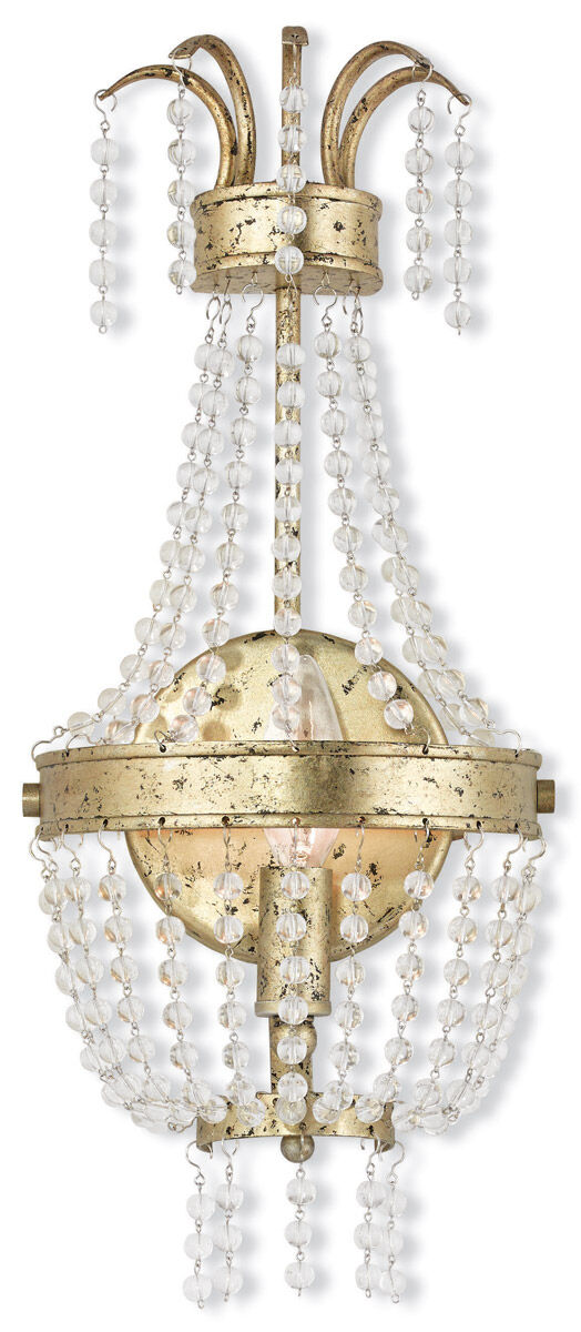 Valentina 1 Light 8 inch Hand Applied Winter Gold ADA Wall Sconce Wall Light