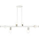 Bannister 6 Light 37 inch White Linear Chandelier Ceiling Light