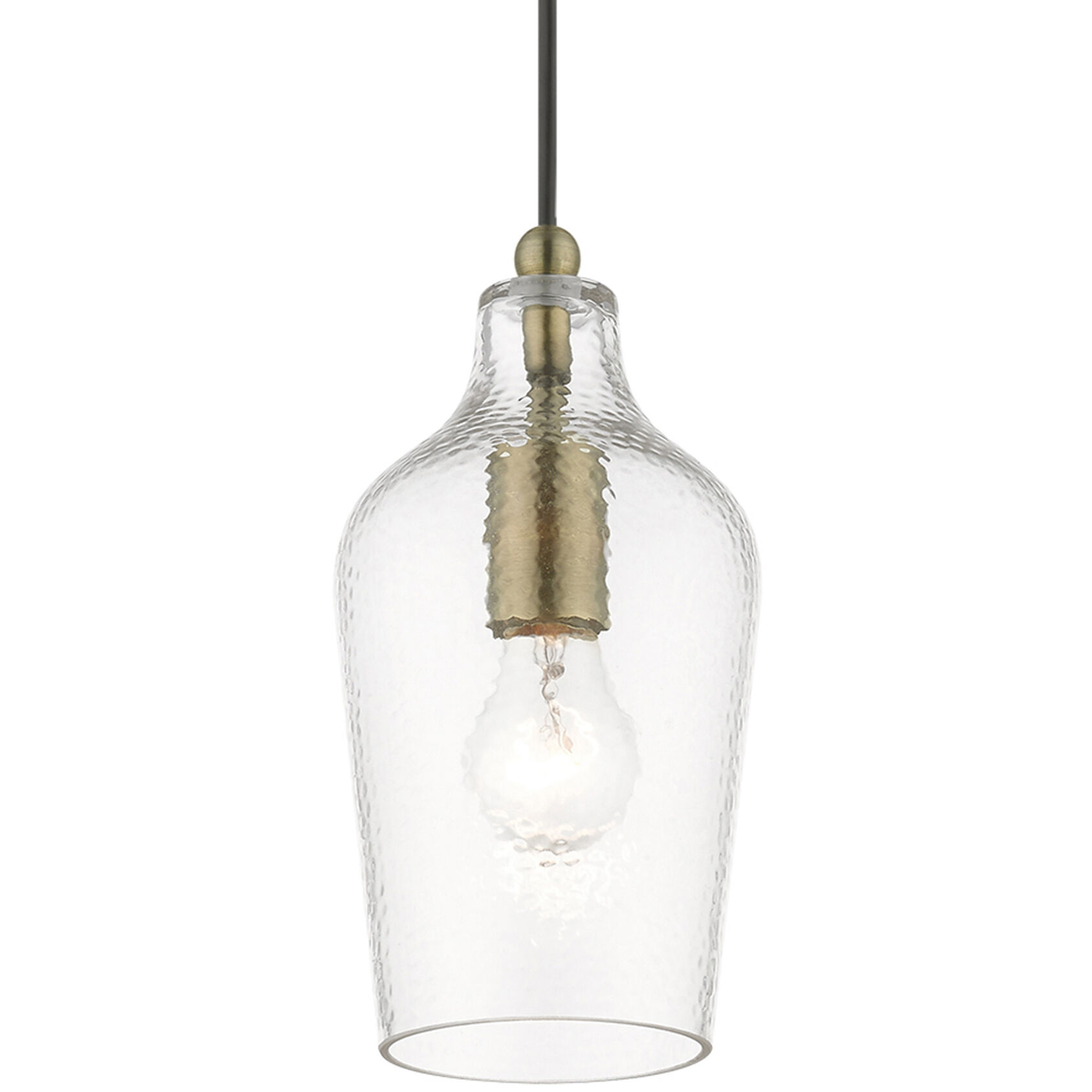 Avery 1 Light 5 inch Antique Brass Mini Pendant Ceiling Light